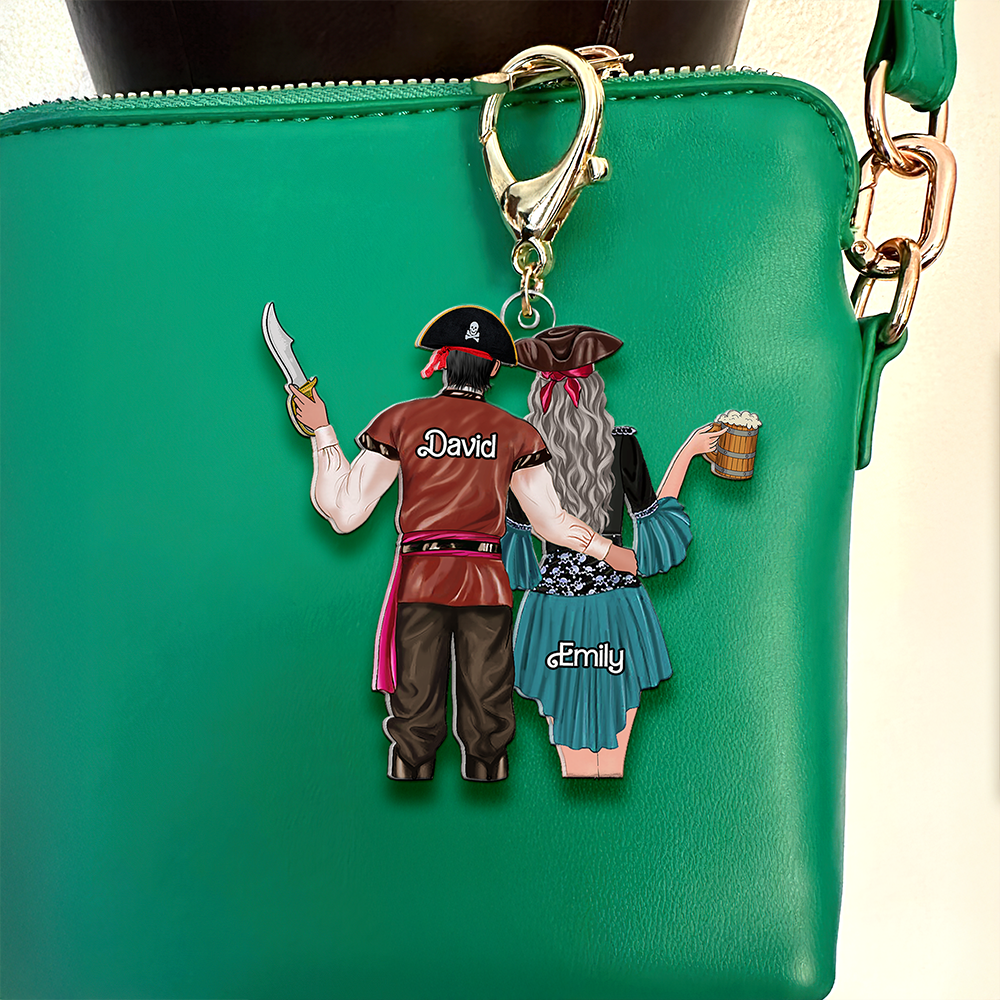 Personalized Gifts For Pirate Couple Keychain 01qhhu180225hh - Keychains - GoDuckee