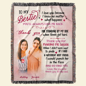 Standing By My Side, Personalized Woven Blanket, Gifts For Besite - Blanket - GoDuckee