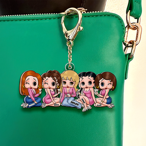 Besties Keychain - Personalized Gifts For Friends 02QHHU020525HH - Keychains - GoDuckee