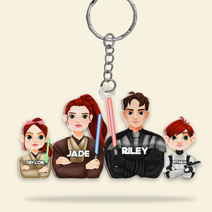 Personalized Gifts For Family Keychain Galaxy Family 01QHHU070325HG - Keychains - GoDuckee