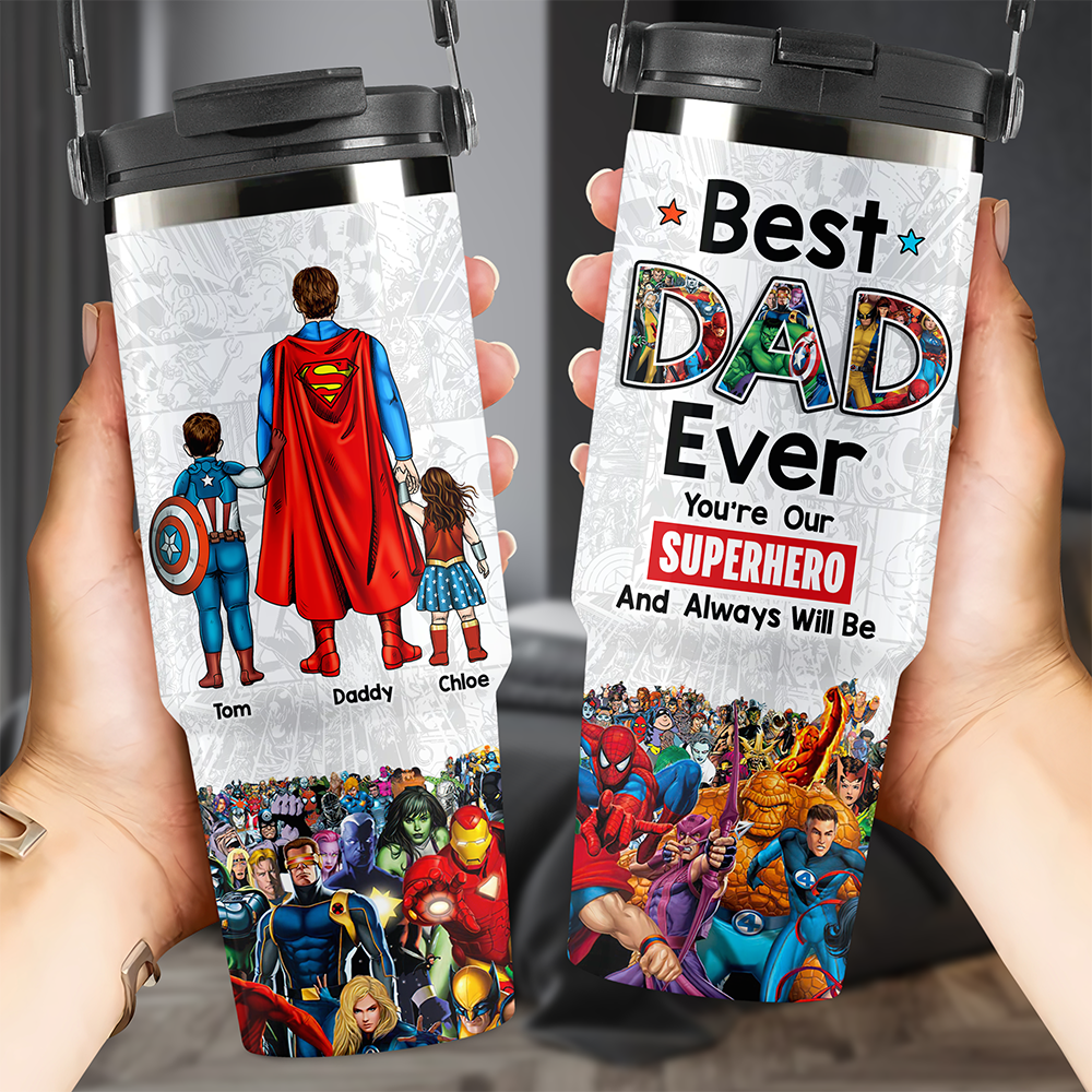 Personalized Gifts For Dad Tumbler Cup Super Dad 012ACHU010425PA - Tumbler Cup - GoDuckee