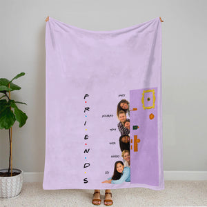 Friend Peeking Through Door 02huhn251123 Personalized Blanket - Blanket - GoDuckee