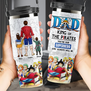 Pirate Dad 30oz Tumbler With Handle - Personalized Gifts For Dad 022ACHU010425PA - Tumbler Cup - GoDuckee