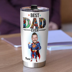 Custom Photo Gifts For Dad Tumbler Best Dad Ever 032hutn220224 Father's Day Gifts - Tumbler Cups - GoDuckee