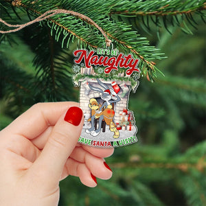The Couple, Let's Be Naughty, Personalized Ornament, Christmas Gifts For Couple, 01OHPO141123 - Ornament - GoDuckee