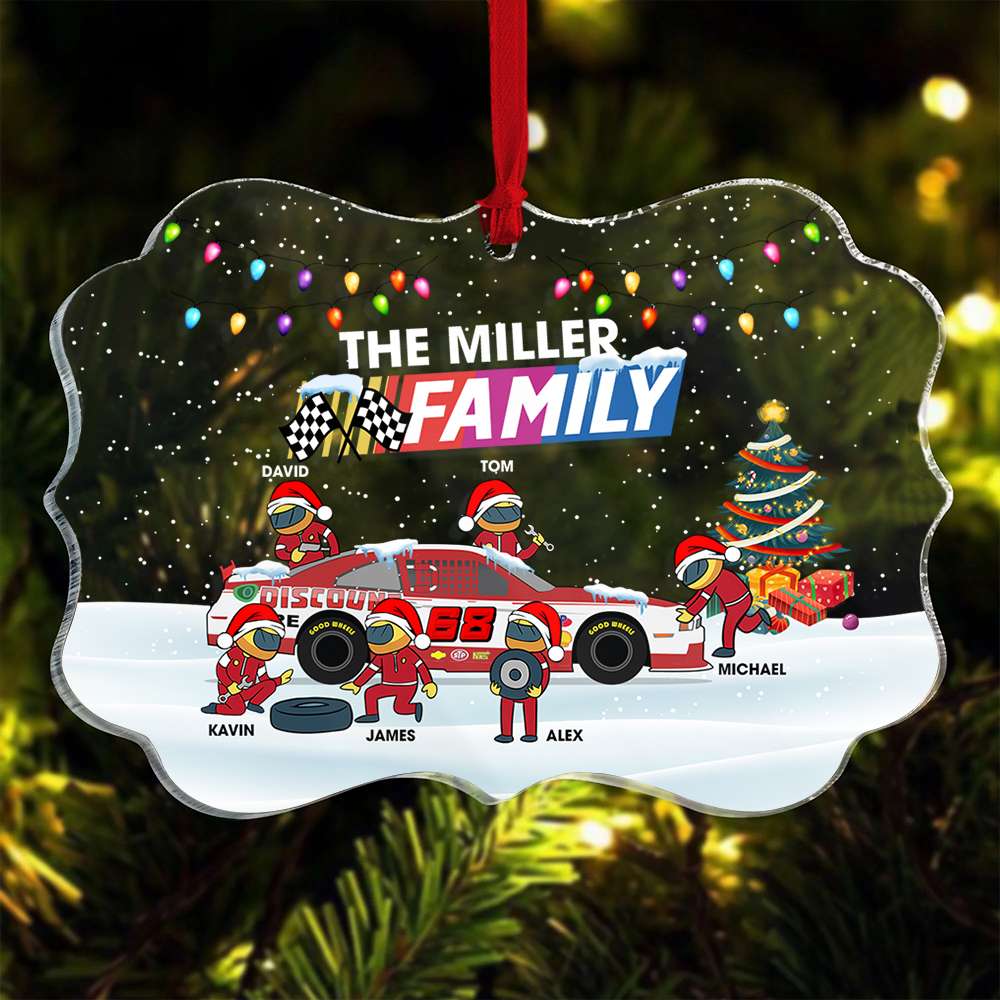 Gift For Family, Personalized Acrylic Ornament, Racing Mini Family Ornament, Christmas Gift 01BHLH130922 TT - Ornament - GoDuckee