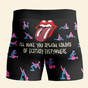 Gift For Couple Boxers I'll Make You Splash Colors Of Ecstasy Everywhere 06KAHN160124 - Boxers & Briefs - GoDuckee