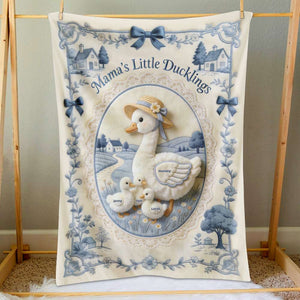 Mama's Little Ducklings Blanket - Personalized Gifts For Mom 03PGTN170326 - Blanket - GoDuckee