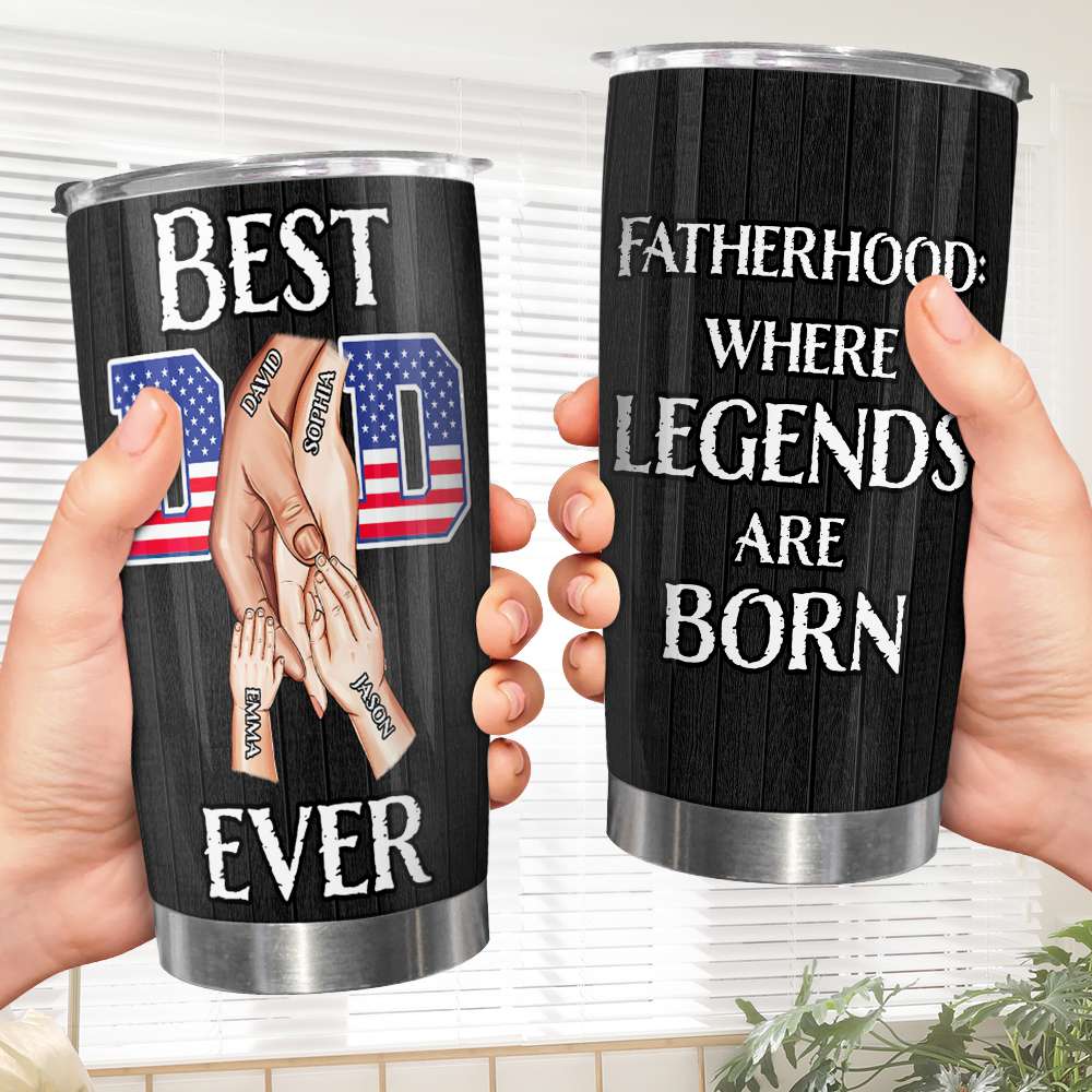 Personalized Gifts For Dad Tumbler Best Dad Ever 05kadt150124tm - Tumbler Cups - GoDuckee