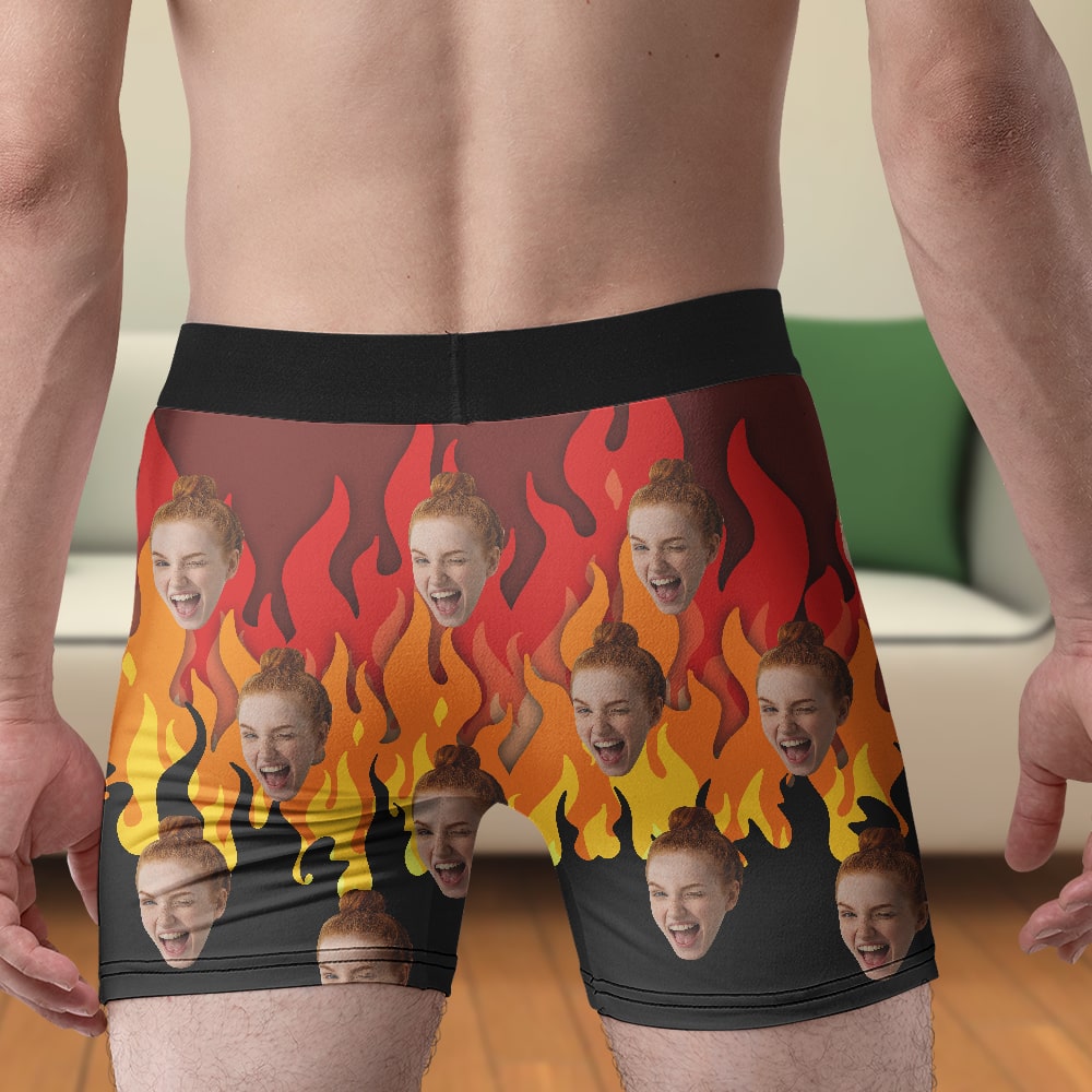 Men Boxer Briefs, Personalized Boxer, Valentine Gifts - GoDuckee