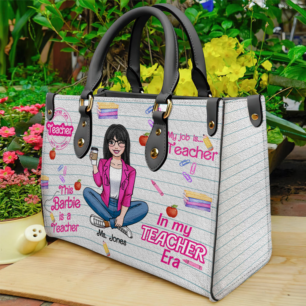 Personalized Gifts For Teacher Leather Bag My Job Is Teacher 01NAMH010224HH - Leather Bags - GoDuckee