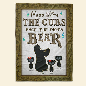 Personalized Gifts For Mom Blanket Face The Mama Bear 04kaqn120124 - Blanket - GoDuckee