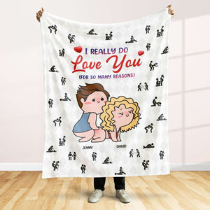 Personalized Gift For Couple Blanket I Really Do Love You - Blanket - GoDuckee