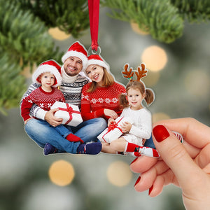 Family -Custom Photo Acrylic Ornament- Gift For Christmas- Christmas Ornament - Ornament - GoDuckee