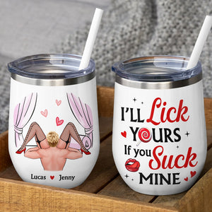 I'll Lick Yours If You Suck Mine- Personalized Coffee Mug- Gift For Him/ Gift For Her- Funny Couple Coffee Mug - Coffee Mug - GoDuckee