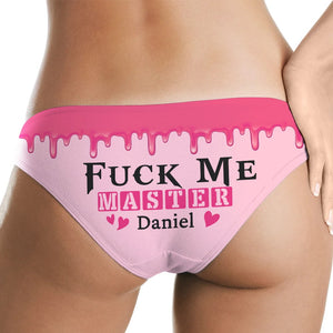 Personalized Gifts For Her Pink Women's Brief Naughty Valentine's Gifts - Boxer Briefs - GoDuckee