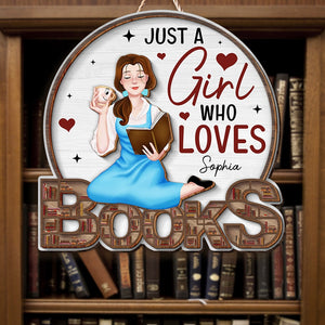 Personalized Gifts For Book Lovers Wood Sign Just A Girl 04qhqn200224pa - Wood Signs - GoDuckee