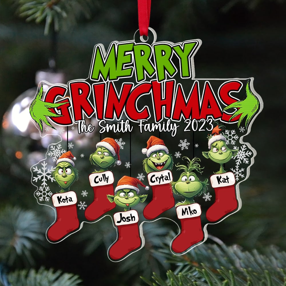 Funny Family On Xmas Socks, Personalized 01OHPU241023 Ornament, Christmas Gift For Family - Ornament - GoDuckee