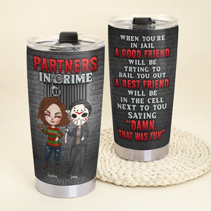 Partners In Crime-Personalized Tumbler- Gift For Besties- TZ-TCTT-04pgqn030823hh - Tumbler Cup - GoDuckee