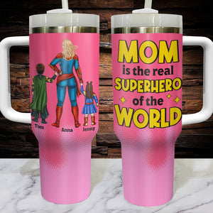 Personalized Gifts For Mom Tumbler Mom Is The Real Superhero Of The World 05totn080324pa - Tumbler Cups - GoDuckee