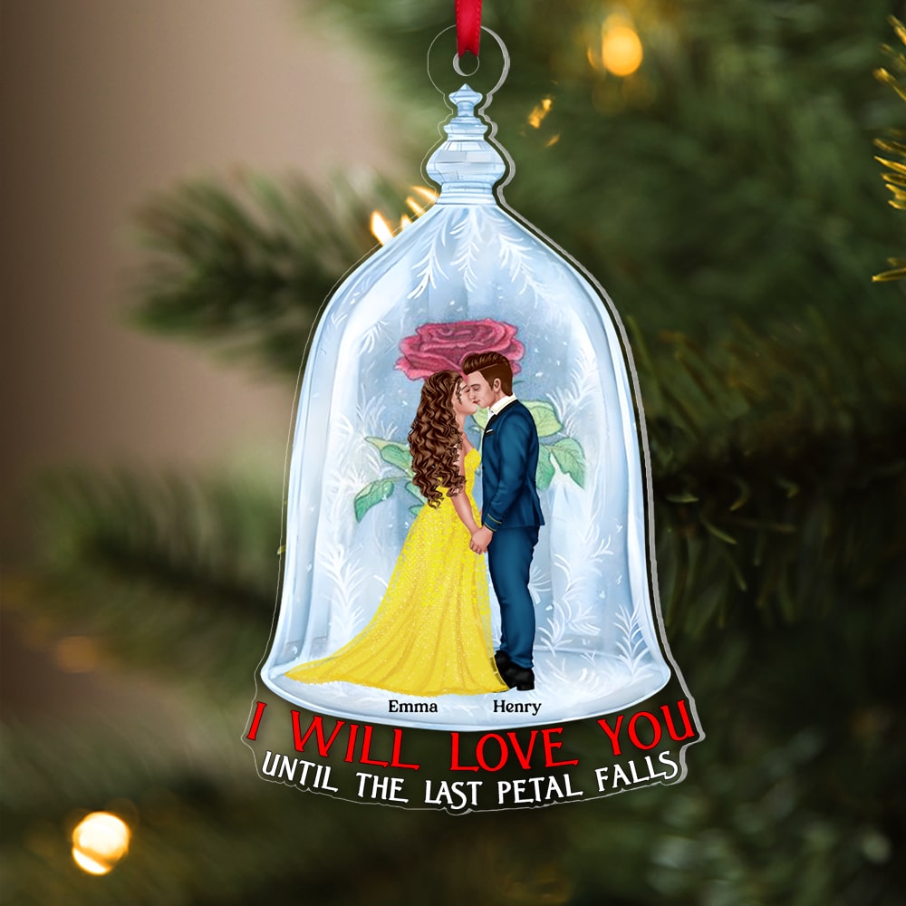 Couple, Till The Last Petal Falls, Personalized Ornament, Christmas Gifts For Couple, 01OHPO201023PA - Ornament - GoDuckee