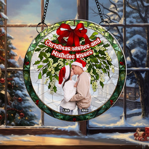 Custom Photo Christmas Gifts For Couple Suncatcher Ornament 03xqmh300824 - Ornament - GoDuckee