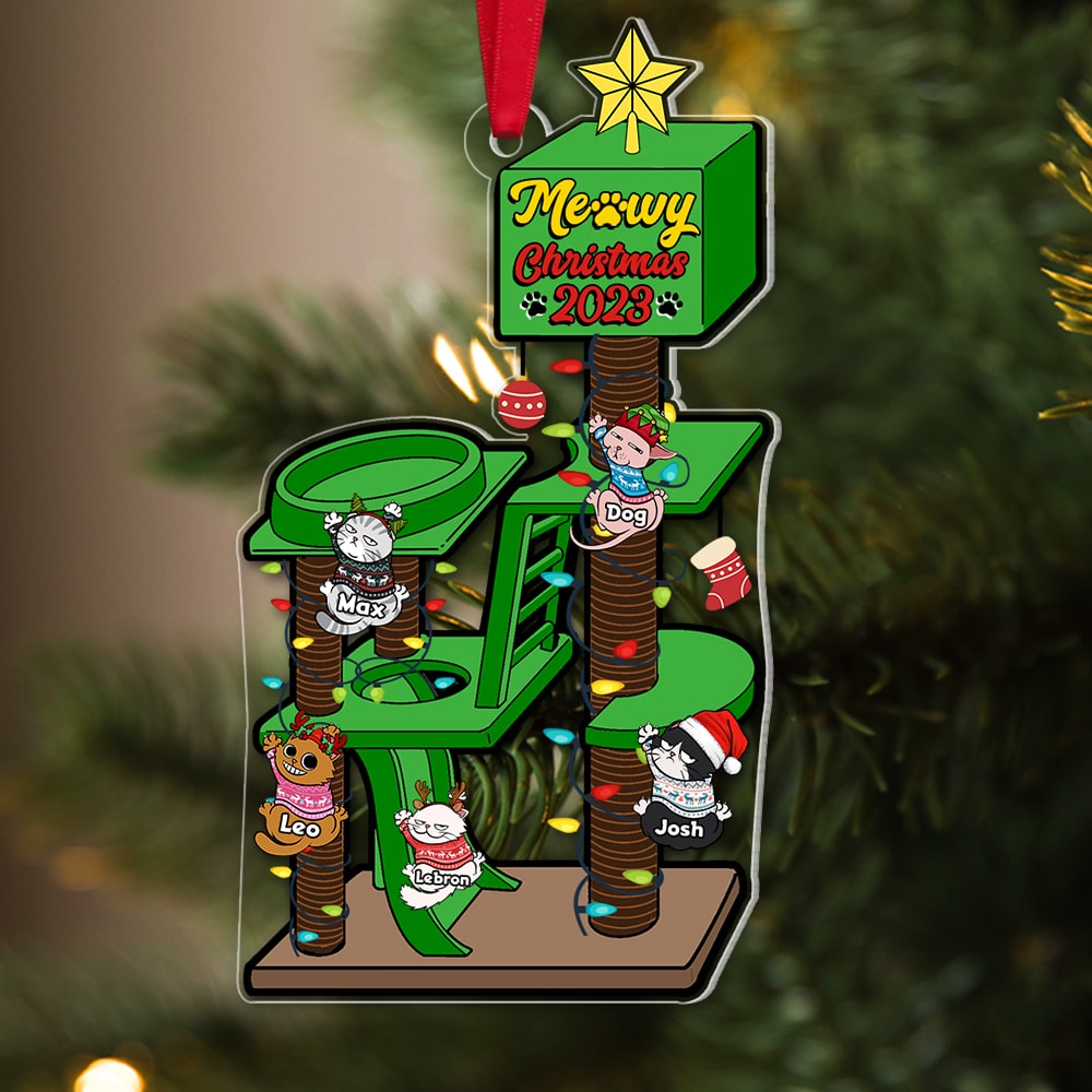 Cats, Meowy Christmas Ornament 2023, Christmas Gift For Cat Lovers, 03TOPO071123 - Ornament - GoDuckee