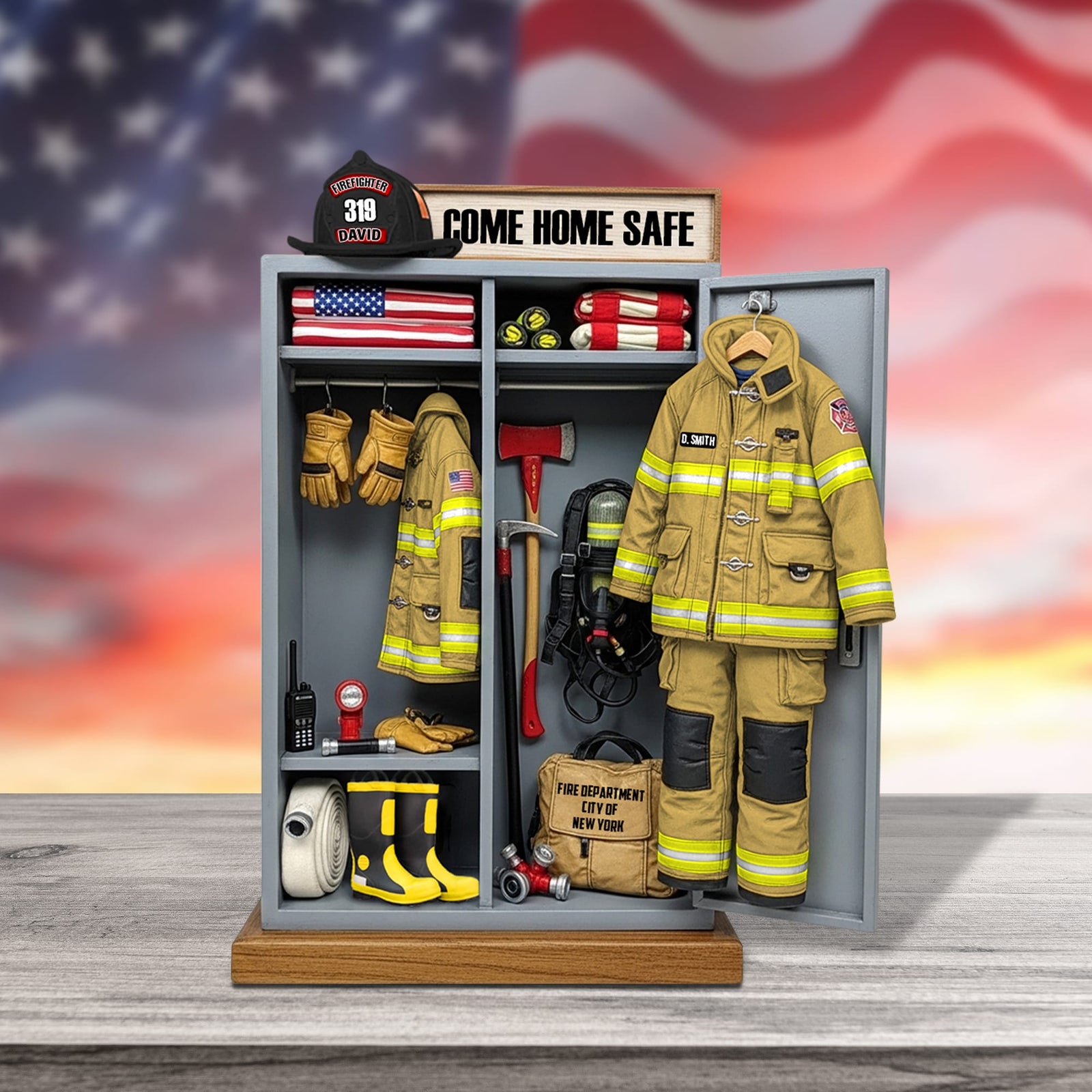 Firefighter Personal Locker Plaque - Personalized Gifts For Firefighter 06qhtn290525 - Shaped Plaques - GoDuckee