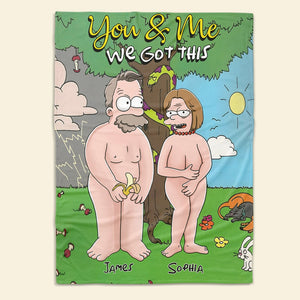 Personalized Gifts For Couple Blanket, Funny Naked Couple 03NADC120824HG - Blanket - GoDuckee