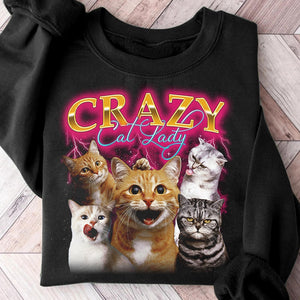 Crazy Cat Lady, Personalized Custom Photo Bootleg 2D Cat Shirt, Gift For Cat Lover, GRE2005 - Shirts - GoDuckee