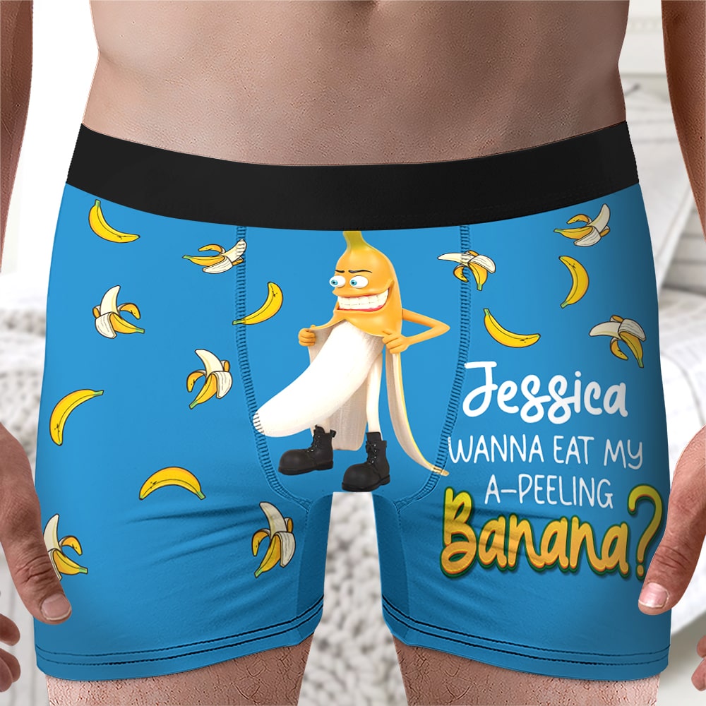 Personalized Gifts For Husband Boxers My A-Peeling Banana - Boxers & Briefs - GoDuckee