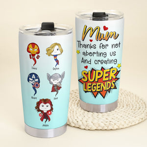 Personalized Gifts For Mom Tumbler Thanks For Not Aborting Us 04ohqn280224ha - Tumbler Cups - GoDuckee