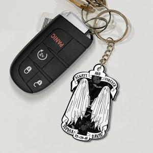 Personalized Ghost Keychain Gift For Couple - Keychains - GoDuckee