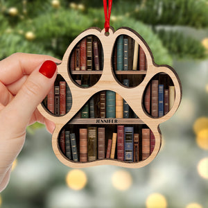 Book Lover-Personalized Wood Ornament - Gift For Book Lover- Christmas Gift - Ornament - GoDuckee