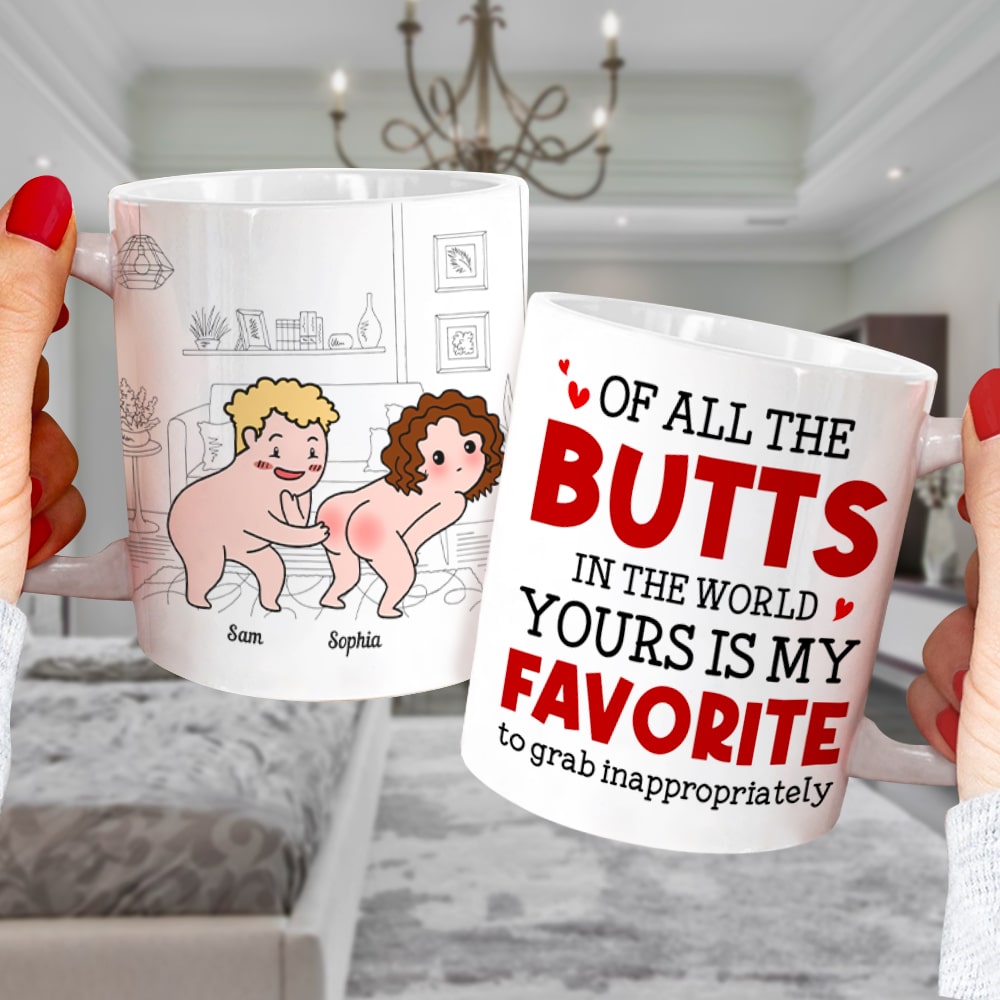 Of All The Butts Yours Is My Favorite-Personalized Coffee Mug- Gift For Couple- Funny Couple Coffee Mug - Coffee Mug - GoDuckee