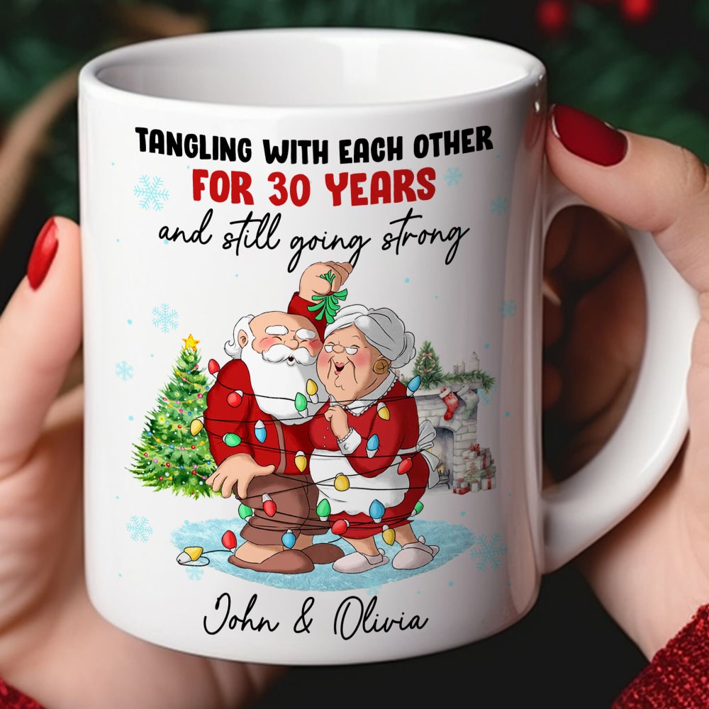 Tangle With Each Other And Still Go Strong-Personalized Coffee Mug-Christmas Gift For Old Couple - Coffee Mug - GoDuckee