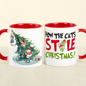 The Cats Stole Christmas- Personalized Accent Mug -Gift For Cat Lover- Christmas Gift- CC-AM11OZ-03htqn191023 - Coffee Mug - GoDuckee