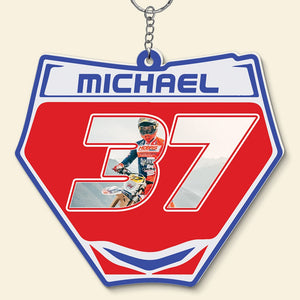 Motocross Racing - Custom Photo Keychain- Gift For Motocross Lover - Keychains - GoDuckee