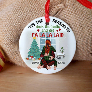 Tis The Season To Deck The Halls, Personalized Funny Ornament, Christmas Gift For Couple - Ornament - GoDuckee