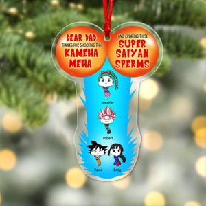 Dear Dad Thanks For Shooting- Personalized Acrylic Ornament- Gift For Dad- Christmas Gift- Funny Sperm Dad-PW17-AONMT- 03htqn200923ha - Ornament - GoDuckee