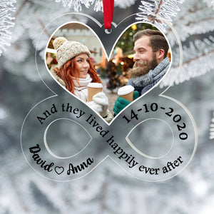 They Lived Happily Ever After-Custom Photo Acrylic Custom Shape Ornament-Couple Gift- Christmas Ornament - Ornament - GoDuckee