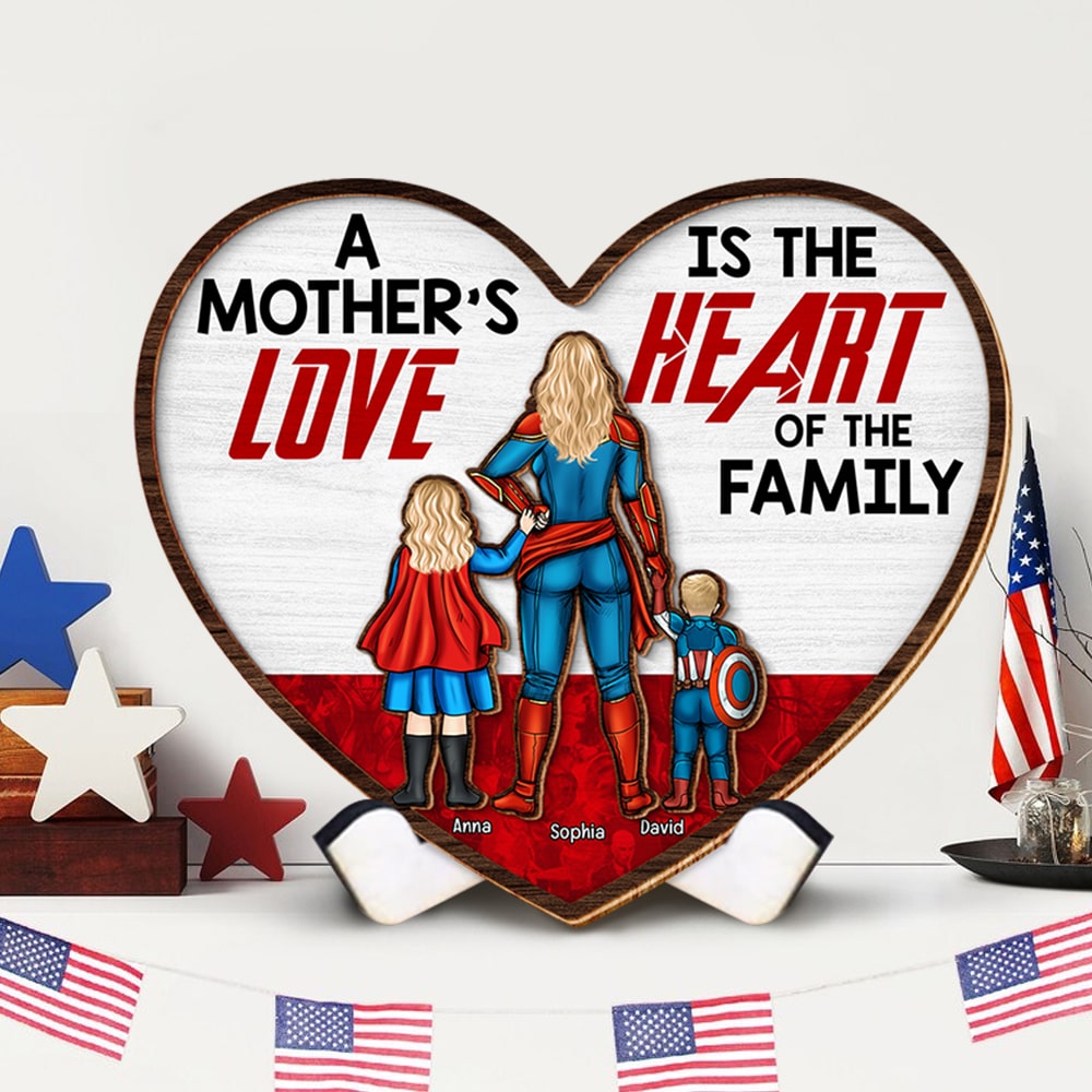 Personalized Gifts For Mom Wood Sign A Mother's Love 05ohqn080324pa - Wood Signs - GoDuckee