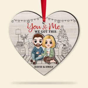 You & Me We Got This-Personalized Wood Ornament-05acqn020823hh - Ornament - GoDuckee