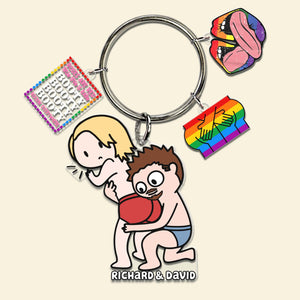 Personalized Gifts For LGBT Couple Keychain 01xqqn250624hh - Keychains - GoDuckee