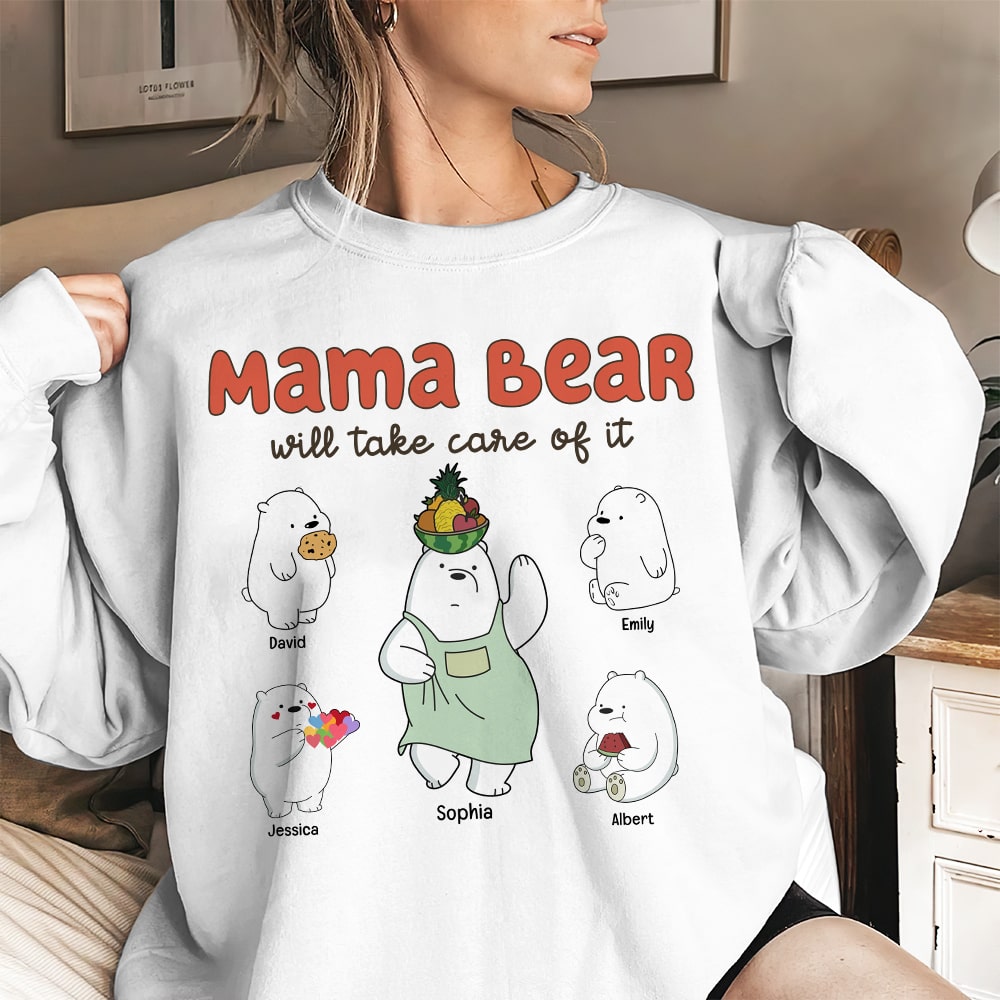 Personalized Gifts For Mom Shirt Mama Bear - 2D Shirts - GoDuckee