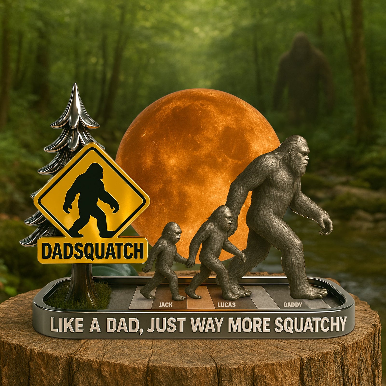 Bigfoot Plaque Personalized Gifts For Dad 03tgtn030525 - Shaped Plaques - GoDuckee