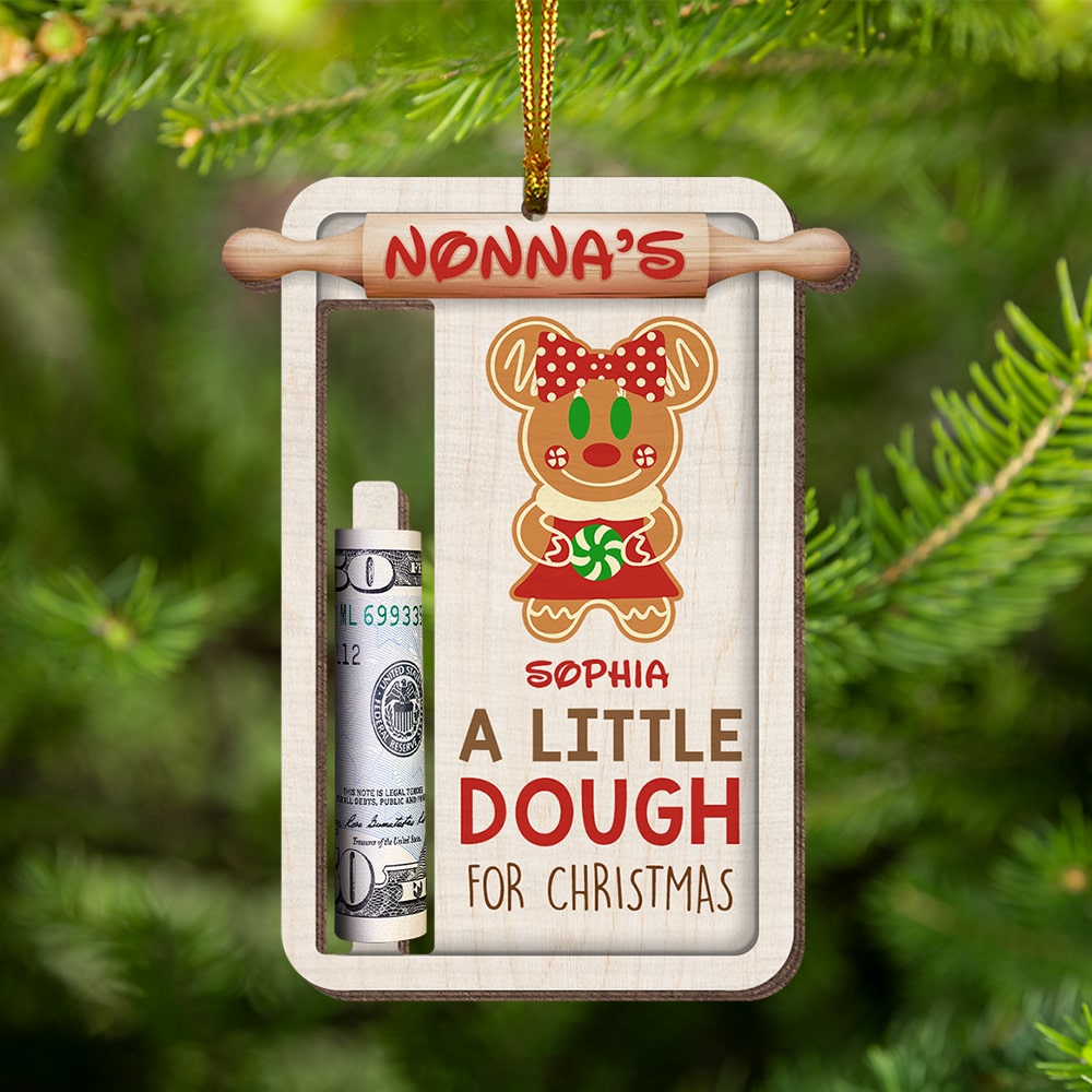 A Little Dough For Christmas-Personalized Money Holder Wood Ornament - Gift For Family- PW17-ORNM-WOOD-05htqn141123 - Ornament - GoDuckee