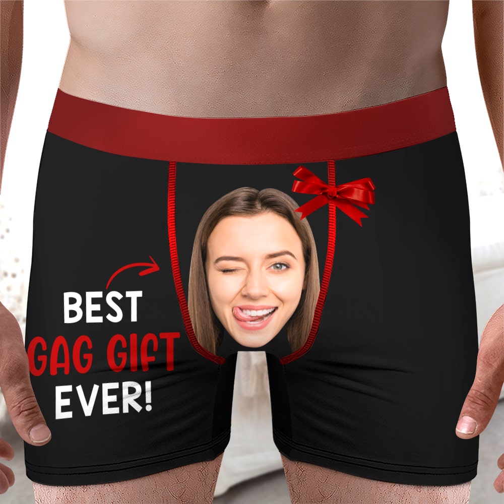 Best Gag Gift Ever, Custom Photo Men Boxer Briefs, Gift For Valentine's Day, Funny Couple Boxer - Boxer Briefs - GoDuckee