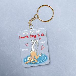 Personalized Gifts For Couple Keychain You Are My Favorite Thing 042ohqn290124 - Keychains - GoDuckee