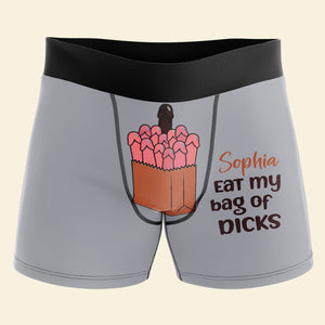 Personalized Gifts For Men Boxers Eat My Bag - Boxers & Briefs - GoDuckee